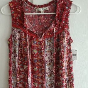 Peasant sleeveless top